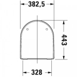Duravit Soleil by Starck Soft Close Quick Release Compact Toilet Seat and Cover 0026490000
