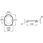 Jacob Delafon New Ola/Patio Standard Close Toilet Seat & Cover White E4267-00