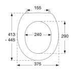 Pressalit Scandinavia Standard Close Bottom Fixing Toilet Seat & Cover White 75000-UN3999