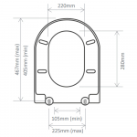 Roper Rhodes Radar Slimline Soft Close Quick Release Toilet Seat & Cover White RASCTS