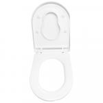 EuroShowers D Shape Multi Adult and Child Soft Close Toilet Seat White 83080