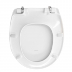 Pressalit T Soft With Soft Close Bottom Fixing Toilet Seat & Cover White 742000-D15999