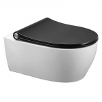 Pressalit Sway D Soft Close With Lift Off Top Fixing Toilet Seat & Cover Matt Black 934231-BL6999