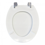 Hudson Reed Chancery Luxury Moulded Wood Standard Close Toilet Seat & Cover White NTS302