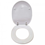 Pressalit Pinocchio Standard Close Bottom Fixing Toilet Seat & Cover White R37000-D92999