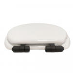 Heritage Bathrooms Soft Close Quick Release Toilet Seat & Cover White Gloss With Matt Black Hinges TSWGL105SC