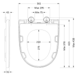 Nuie Round Wrapover Soft Close Quick Release Toilet Seat & Cover White NCG399