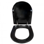 Pressalit Objecta D Standard Close Top Fixing Toilet Seat & Cover Black 172111-BQ6999