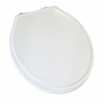 Tavistock Vitoria Soft Close Wooden Toilet Seat & Cover White With Chrome Hinges TS850WSC-SF