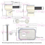 Ideal Standard Tempo Short Projection Soft Close Toilet Seat Hinge Set White T2591BJ