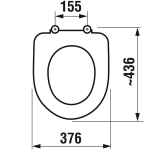 Jika Deep Standard Close Toilet Seat & Cover White H8932813000631