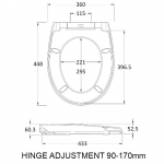 Narrow Universal Luxury Soft Close With Quick Release Toilet Seat & Cover CH.506042
