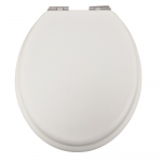 Heritage Bathrooms Soft Close Quick Release Toilet Seat & Cover Chantilly With Chrome Hinges TSCHA101SC