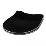 Pressalit Objecta Pro Polygiene Standard Close Bottom Fixing Toilet Seat & Cover Black 990111-DF7999