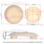 Pressalit Toilet Seat Buffer Single White A4002