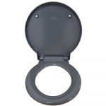 EuroShowers Round Soft Close Quick Release Toilet Seat & Cover Grey 87362