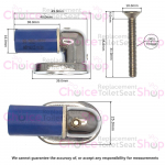 Gala Street Square Soft Close Toilet Seat Hinge Set (Pre 2024) 5383600