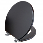 Burlington Wood Soft Close Toilet Seat & Cover Matt Black S48