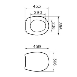 Vitra Arkitekt Standard Close Toilet Seat & Cover White 115-003-506