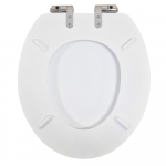 Heritage Bathrooms Soft Close Quick Release Toilet Seat & Cover White Gloss With Chrome Hinges TSWGL101SC