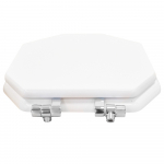 Imperial Bathrooms Astoria Original Soft Close Toilet Seat & Cover White With Chrome Hinges XA50000110NSB