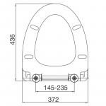 Rak Venice Delux Soft Closing Toilet Seat & Cover White - VENDLSEATSC