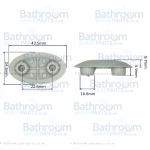 Pressalit Dania 982 Toilet Seat Buffer For Seat Grey (Single) - A4013