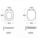 Armitage Shanks Contour 21 Small Standard Close Toilet Seat Only Red S4057GQ