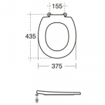 Armitage Shanks Contour 21 Standard Close Toilet Seat & Cover Blue S405836