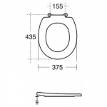 Armitage Shanks Contour 21 Standard Close Toilet Seat Only White S405901