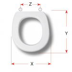 Azzurra Eden Replacement Toilet Seat Polyester Resin S482P01
