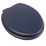 Heritage Bathrooms Soft Close Quick Release Toilet Seat & Cover Midnight Blue With Matt Black Hinges TSMID105SC