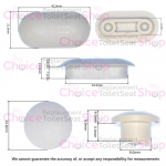 Dolomite Mirto Toilet Seat & Cover Buffer Set White VS52701
