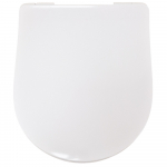 FixRite D-Line Thin Middle Fit Soft Close Toilet Seat & Cover White FR128100