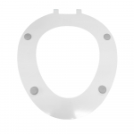 Twyford Sola School Seat Only Ring With Top Fix Stainless Steel Hinge - SA1306WH-White