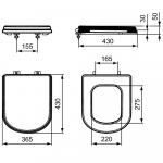 Ideal Standard Calla Soft Close Sandwich Toilet Seat & Cover White E251801