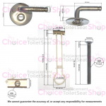 Villeroy & Boch Hommage Toilet Seat Hinge Set 98M10161