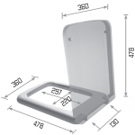 Azzurra Build Thin Soft Close Toilet Seat & Cover White BUI1800/F
