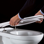 Pressalit Scandinavia Plus Soft Close With Lift Off Bottom Fixing Toilet Seat & Cover Black 758001-D05999