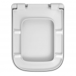 Lecico Cleo Square Soft Close Quick Release Toilet Seat & Cover White CLESTSCSQCC