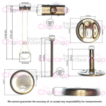 Pressalit Scandinavia Plus 758 Top Fix Toilet Seat Toggle Hinge Set BL6999