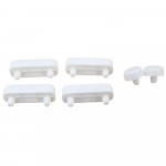 Celmac Woody Lux Toilet Seat & Cover Buffer Set White 20719569-BUFFERS