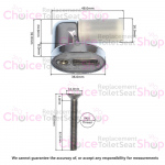Gala Aris Soft Close Toilet Seat Hinge Set 5382900