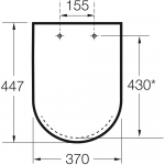 Roca Access Standard Close Toilet Seat and Cover With Open Front Ring A801230004
