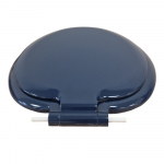 Celmac Cresent Standard Close Open Front Toilet Seat & Cover With Stainless Steel Bottom Fix Hinge Inas Blue SCX12IB