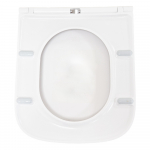 Rak Ceramics Series 600 Thin Soft-Close Toilet Seat & Cover With Quick Release White - RAKSEAT017