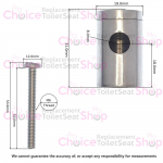 Armitage Shanks Bakasan Seat Pillars Stainless Steel S9722MY