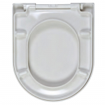 Celmac Disco D-Shaped  Soft Close Toilet Seat & Cover With Stainless Steel Hinges White 20721512