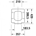 Duravit Viu Compact Standard Close Quick Release Toilet Seat and Cover White 0021210000