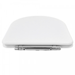 Croydex Haven Compact D Soft Close Quick Release Toilet Seat & Cover White With Chrome Hinges WL533522H